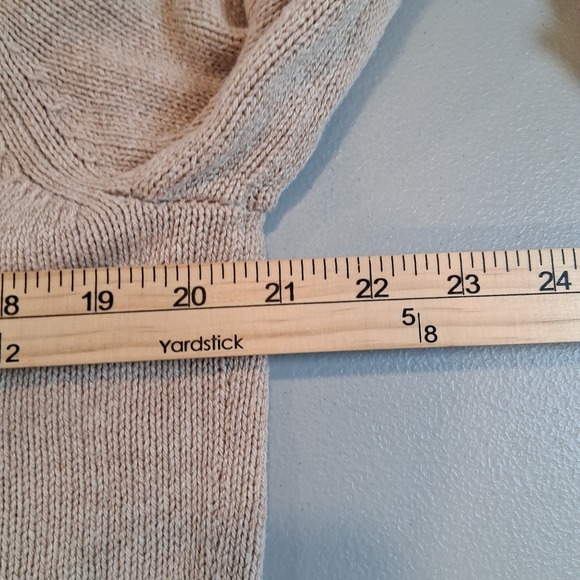 Talbots Double Breasted Sweater Knit Jacket Beige‎ Shawl Collar Womens L Preppy - Picture 7 of 8